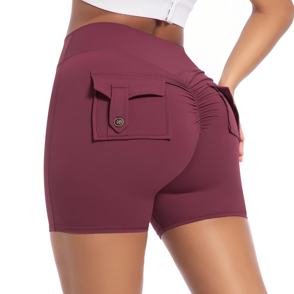 New Peach Workwear, Tight Shorts, Nude, High Waisted, Elastic, Hip Lifting Yoga Pants, Running And Fitness Shorts For Women