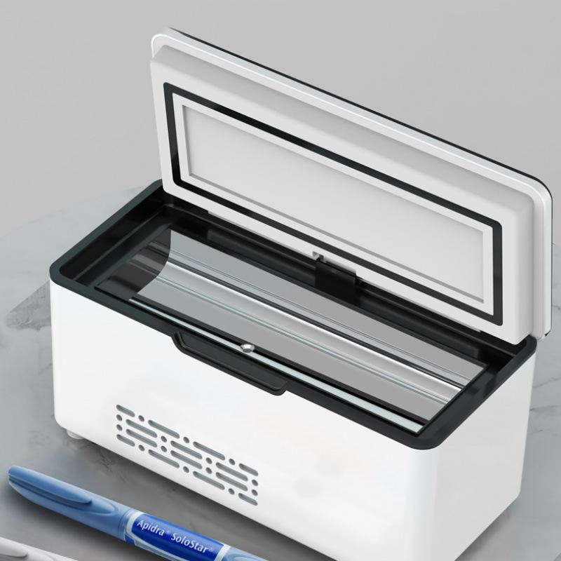 

Портативный мини-холодильник двойного назначения для инсулина и гормона роста - Низкое энергопотребление, Перезаряжаемый для автомобиля и дома