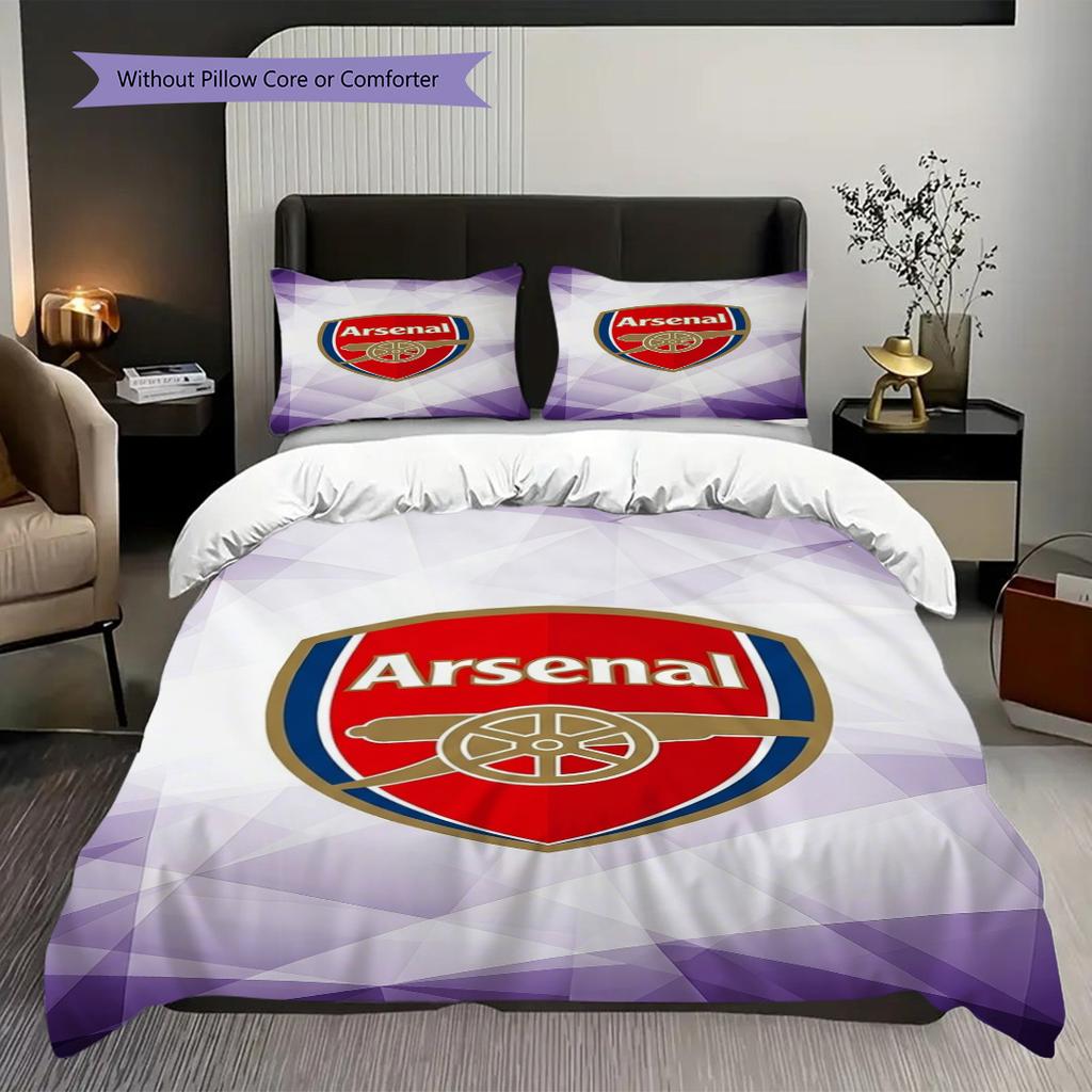 "Iconic Arsenal Football Emblem" Bedding (1 * duvet cover + 2 * pillowcase, without core) 2DFlat Bedding set Soft and comfortable