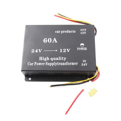 Yüksek Güç Otobüs Gerilimi Düşürücü 24V'tan 12V'a Hafızalı Kademeli Düşürücü 60A Güç Kaynağı Adaptörü Otomatik Korumalar