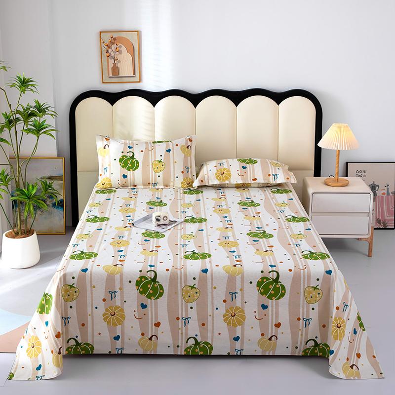 1pc Cotton Thick Bed Sheet Flower Series Double Top King Sheets for Girls Boys Kids Single Queen King Size Bed Linen
