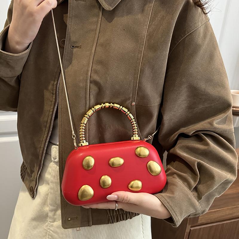 Women's Evening Bag Fashion Luxury Designer Clutch WeddingParty Women Chain Crossbody Bag Solid Color Large Capacity ShoulderBag