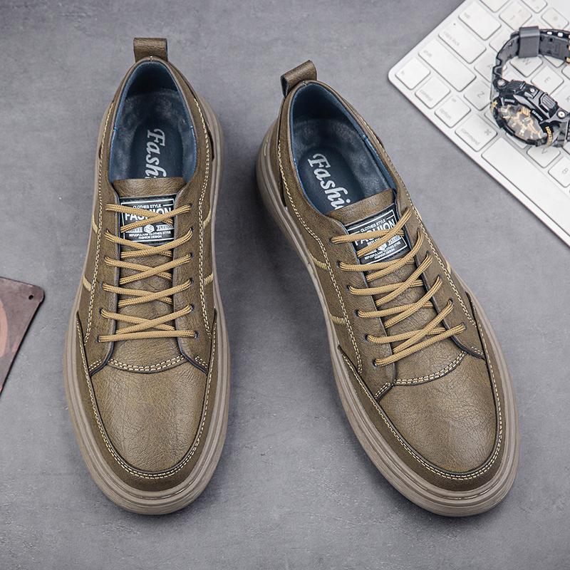 High Quality Brand Wear-resistant Sole Men's Leather Casual Shoes Versatile Men's Oxford Shoes Low Top Mountaineering Shoes