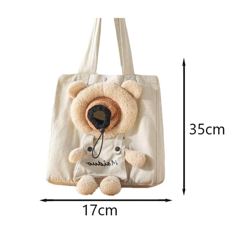 Canvas Handtasche Haustierbedarf Katze Umhängetasche Haustier Rucksack Tragetasche Welpe Umhängetasche