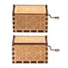 Retro Wood Music Box Engraved Vintage Hand Crank Music Box Vintage Wooden Music Box Elegant Unique Gifts for Valentine Day