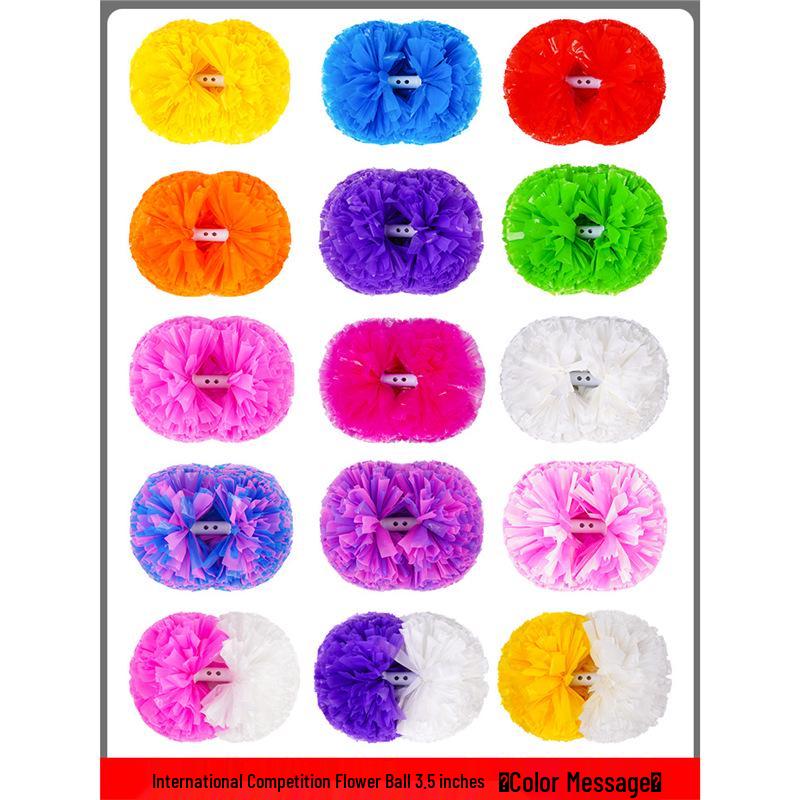 Cheerleading Flower Ball Pom-Poms for Elementary Students