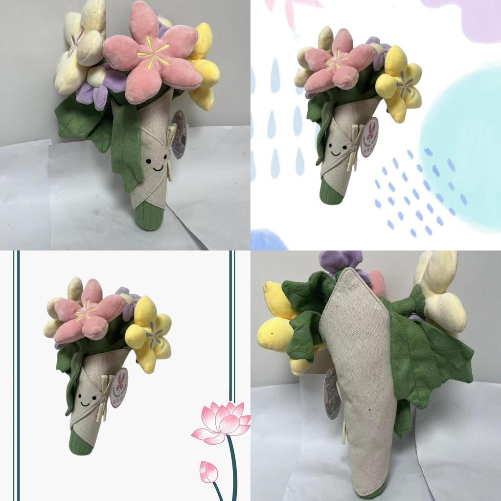 Adorable Floral Plushie Doll Soft Short Plush Stuffed Toy Figurine 16 Inches