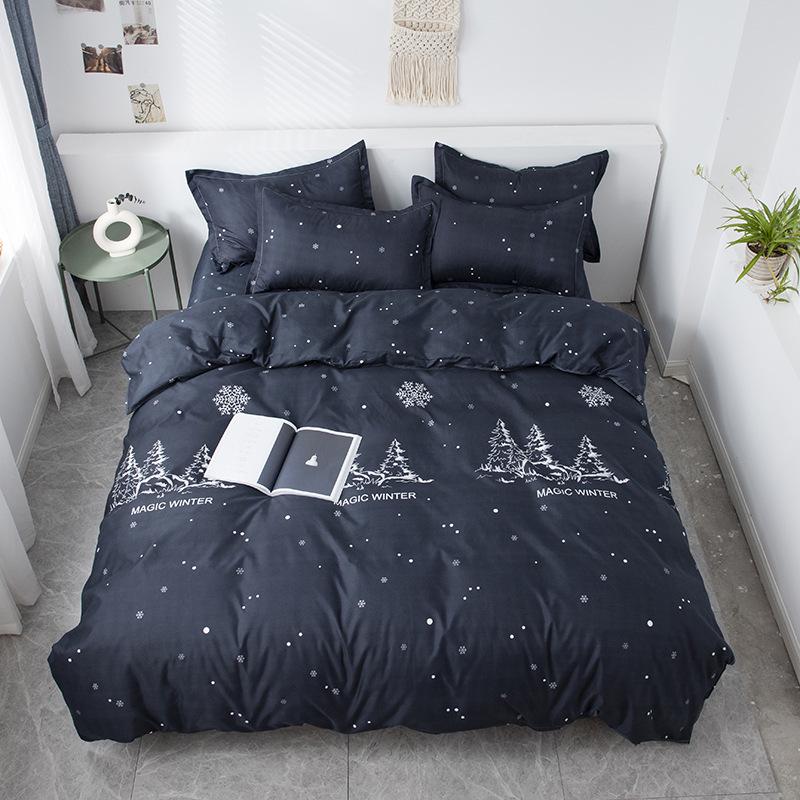 Washed Cotton Skin-Friendly Duvet Cover for Single/Double Bed - Simple & Fresh Design