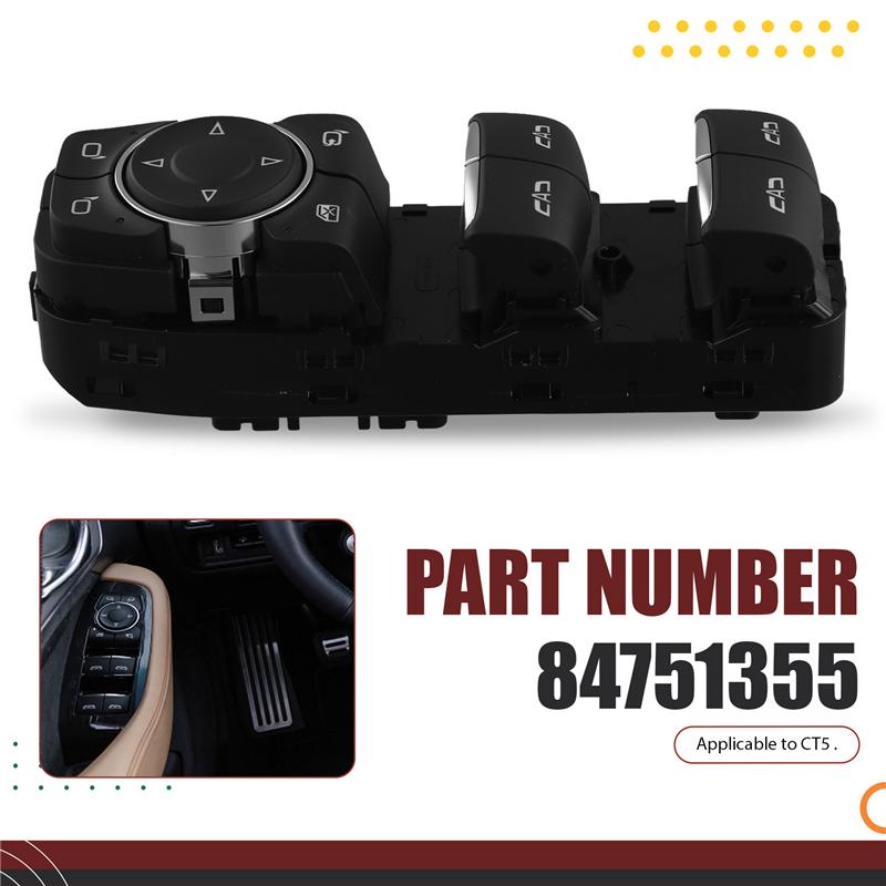 A58X-84751355 Power Window Control Switch Glass Lifting Controller Button For Cadillac CT5