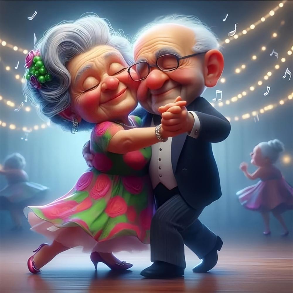 Diamond Painting Grandma Grandpa Mosaic Cross Stitch Set Portrait Embroidery Full Round New Arrival Handmade Gift