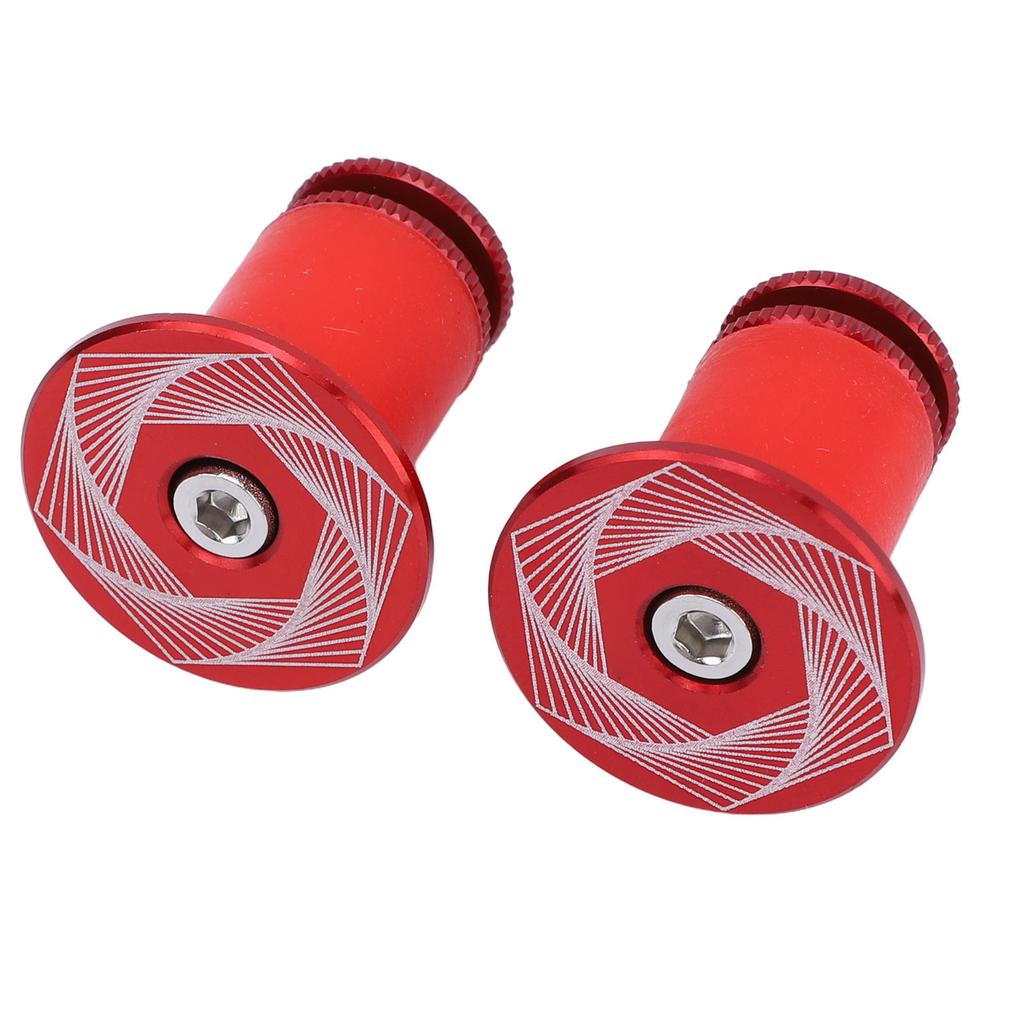 2PCS Bike Handlebar Plugs Aluminum Alloy Silicone Expanding Locking Bar End Caps Replacement for