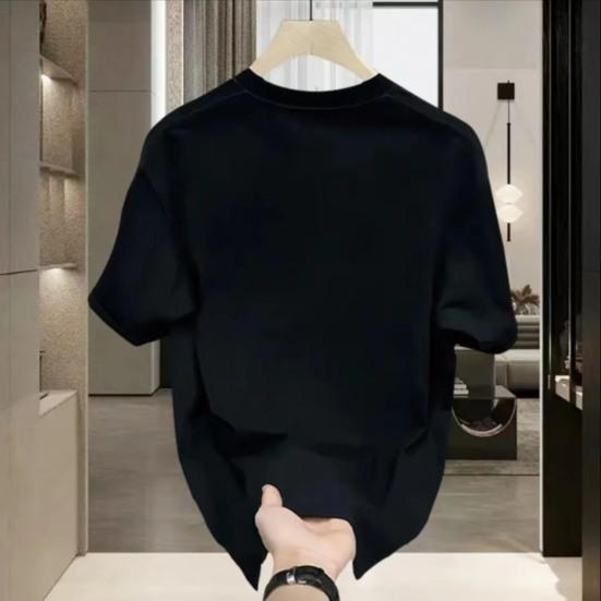 Men's Leaf Print T-shirt Cotton Round Neck Short-sleeved Top Summer Casual Loose Tee Shirt for Daily Life Sports Beaches