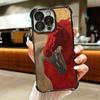Horse Art Aesthetics Plating Phone Case For Iphone 16 17 Pro Max Air 16E 14 15 Plus 12 13 Mini Anti-Fall Airabag Cover
