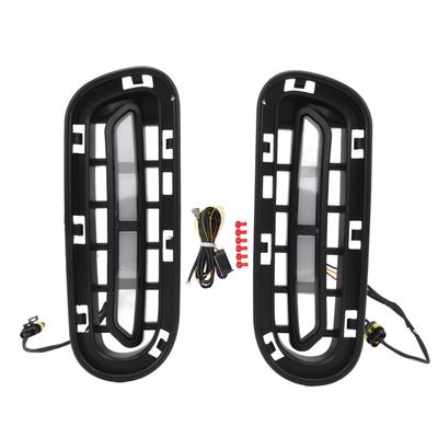 1Pair LED Daytime Running Light High Brightness Yellow White Light Waterproof DRL Fog Lamp Cover