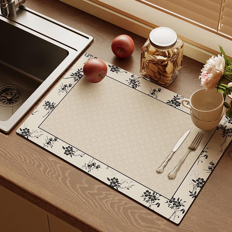 

Countertop Drain Cushion High-value Diatom Mud Absorbent Cushion Kitchen Sink Sink Bowls Bowls Chopsticks Desktop Cushion Bowls 30 * 40cm