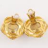 CHANEL COCO Mark Flower Earring vintage Plated Gold/Fake pearl flour 21.6g Women Used