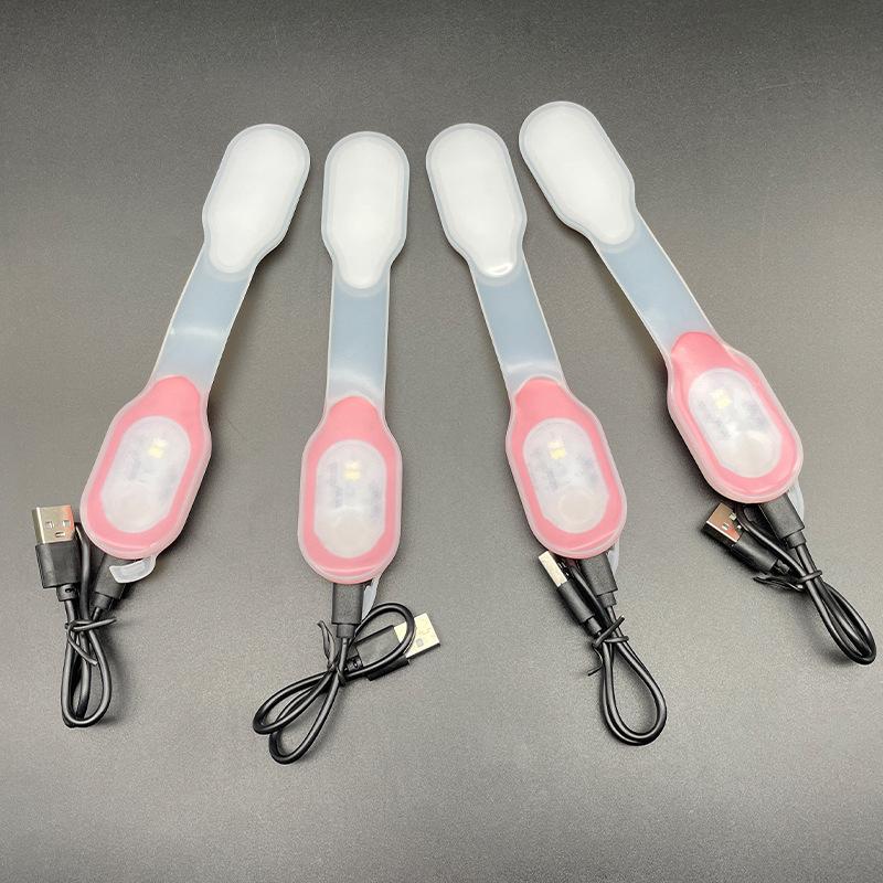 1 Satz Clip-On Fahrradrucksack Warnlampe Mini Wiederaufladbar Magnetisch Silikon LED Sicherheitslicht Für Outdoor Sport Camping Wandern