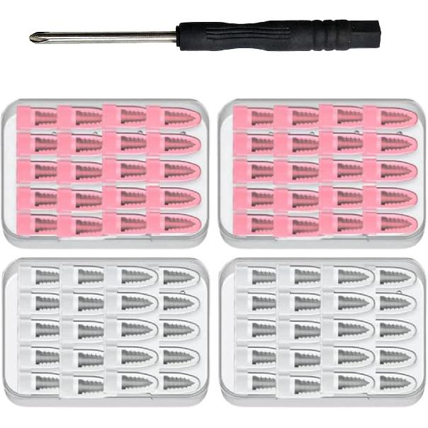 20/40/80 PCS Tire Repair Rubber Nails Kit with 2 Sizes, Tire Repair Screw in Rubber Plug, Fast Self-Service Tire Repair Tools, Screw in Tire Repair