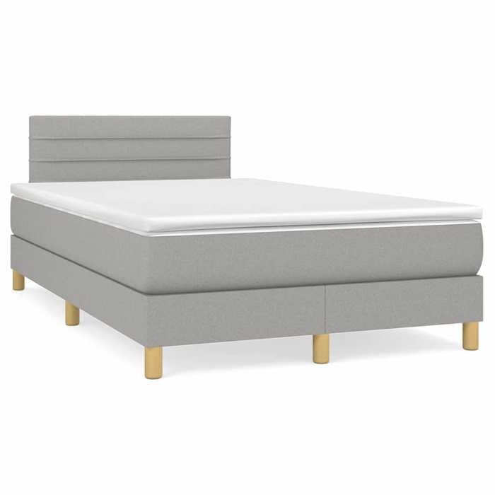 Maison Exclusive - Sommier à lattes de lit matelas LED gris clair 120x190 cm tissu