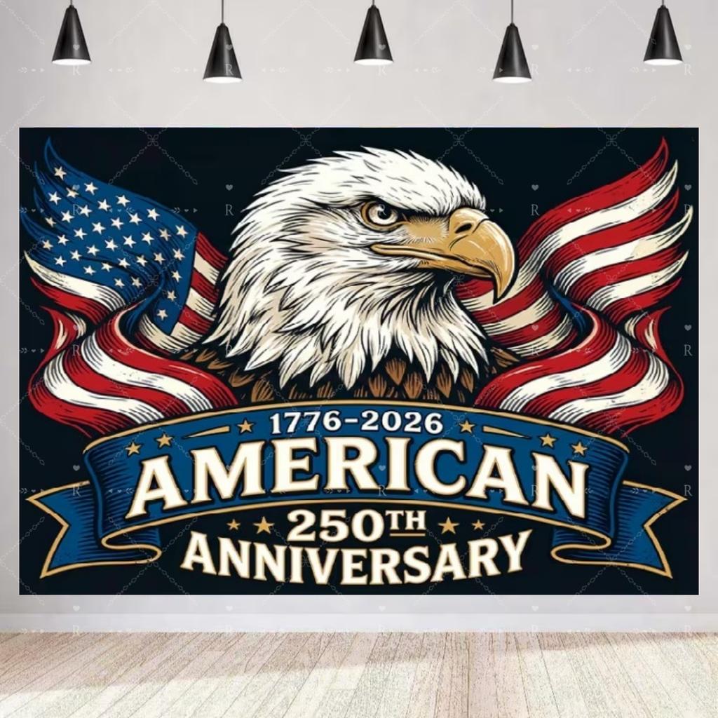 American Independence Day Theme Festival Party Decorations 250th Anniversary Celebration Cup Plate Tableware Background Supplies