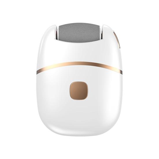 

Электрическая пилка для удаления мозолей с регулируемой скоростью, пилка для ног со светодиодной подсветкой и защитой, перезаряжаемая шлифовальная машинка для ног, эргономичный инструмент для педикюра белый