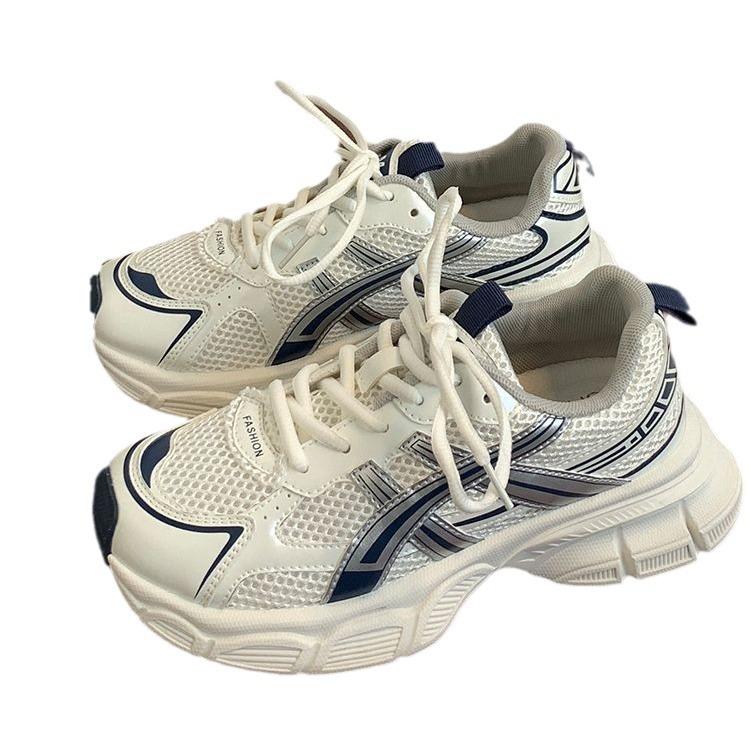 Thick-soled Mesh Breathable Dad Shoes Women's New Spring and Autumn Versatile Running Shoes Ins Casual Sports Shoes