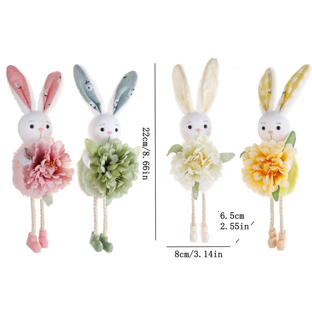 Colorful Bunny Doll Ornaments Cute Rabbit Hanging Ornament Easter Rabbit Pendant Festival Party