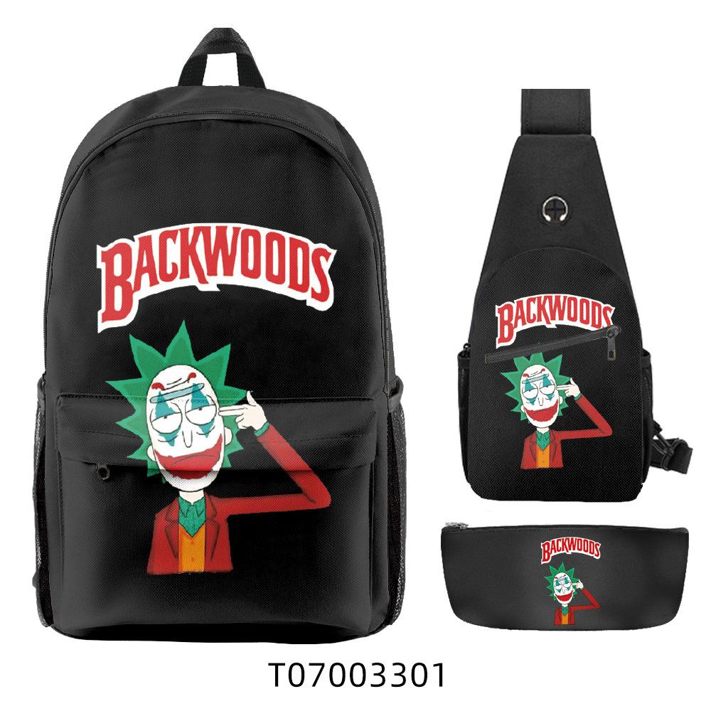 Popular Backwoods Cigar 3D Backpack Campus Student Backpack Travel Bag