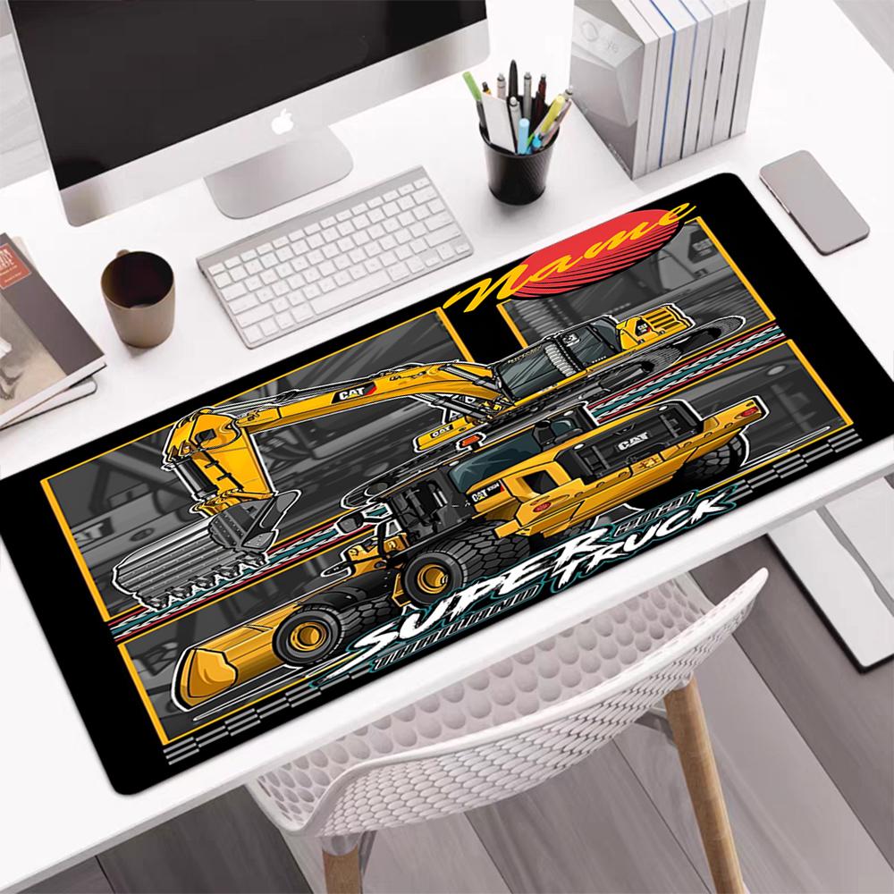 Custom Name excavator Theme Mouse Pad, Non Slip Rubber Base, Multifunctional Office & Home Decor, Perfect for Workspace Personalization.
