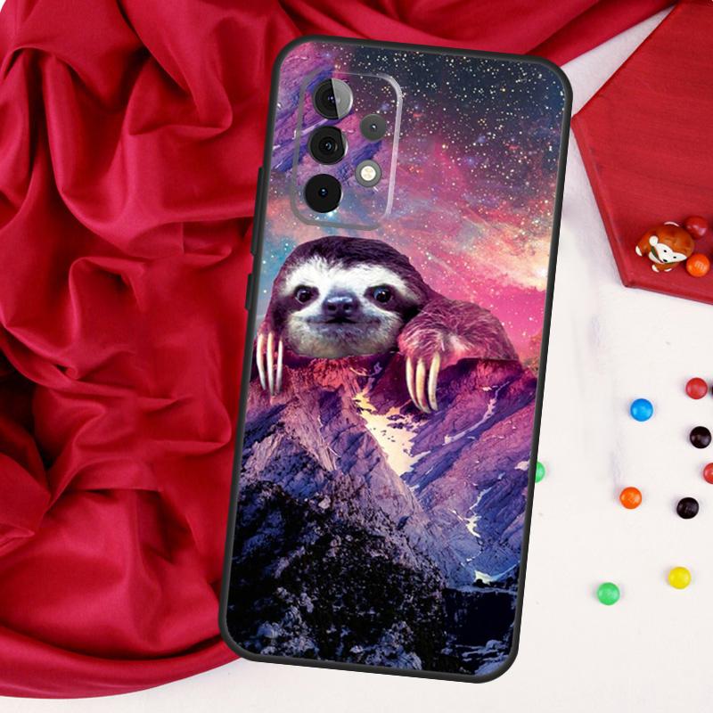 Kawaii Cute Sloth Face For Samsung Galaxy A55 A53 A33 A13 A35 A15 A36 A56 A26 A16 A22 A32 A52 A54 A34 A06 A05 Case