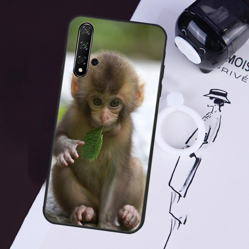 Cute Baby Monkey Animal Case For Huawei Nova 3i 7i 11i 11 Pro 10 9 SE 5T Y60 Y61 Y70 Y90 Y91 P20 P30 P40 Lite Cover