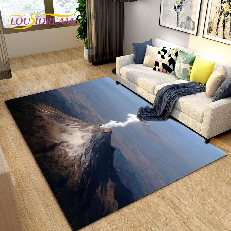 Volcanic Magma Series Area Rug Large,Carpet Rug for Living Room Bedroom Kitchen Doormat Decoration, Kids Play Non-slip Floor Mat