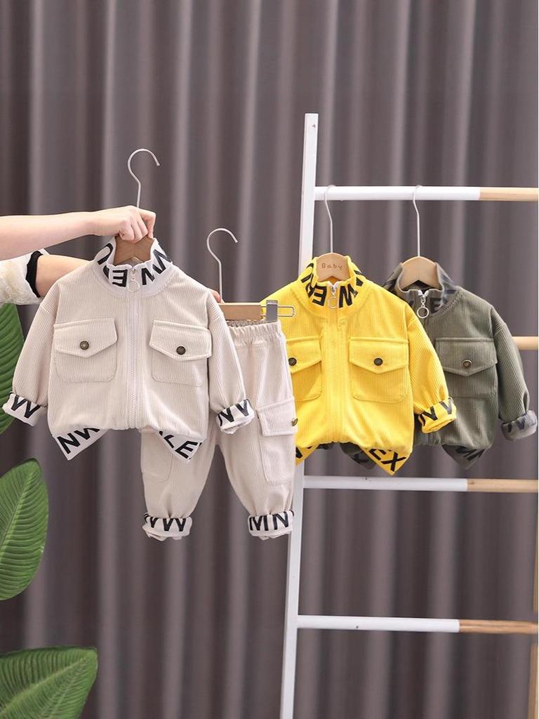 Barnens tvådelade set Vår/Höst 2024: Bokstäver Workwear för Pojkar och Flickor