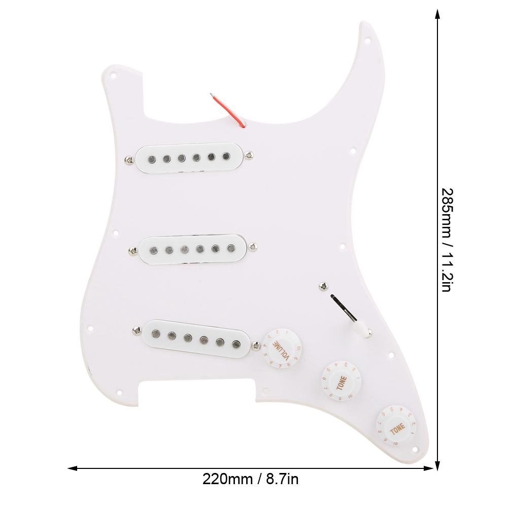 Electric Guitar Load Pickguard White Pre Wired Single Layer PVC Pick Guard Accessories