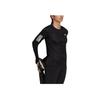 Adidas Over The Run Long Sleeve Tee With Classic Three Stripes And Thumbhole Women Tops Black H59272