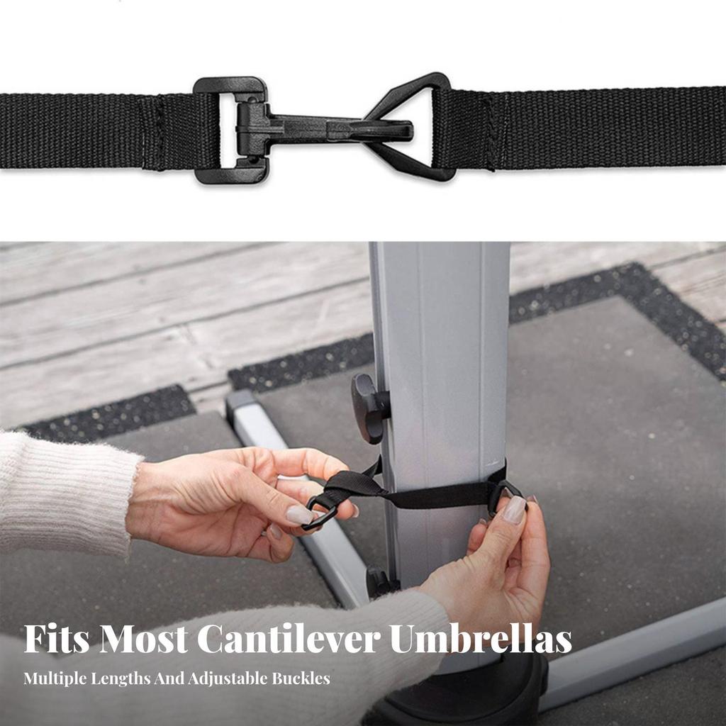 5 Pieces Umbrella Fixing Strap Kit Adjustable for Terrace, Homeowners
