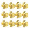 Leaf Napkin Rings Reusable Metal Napkin Holders Vintage Leaf Shaped Napkin Rings for Holiday