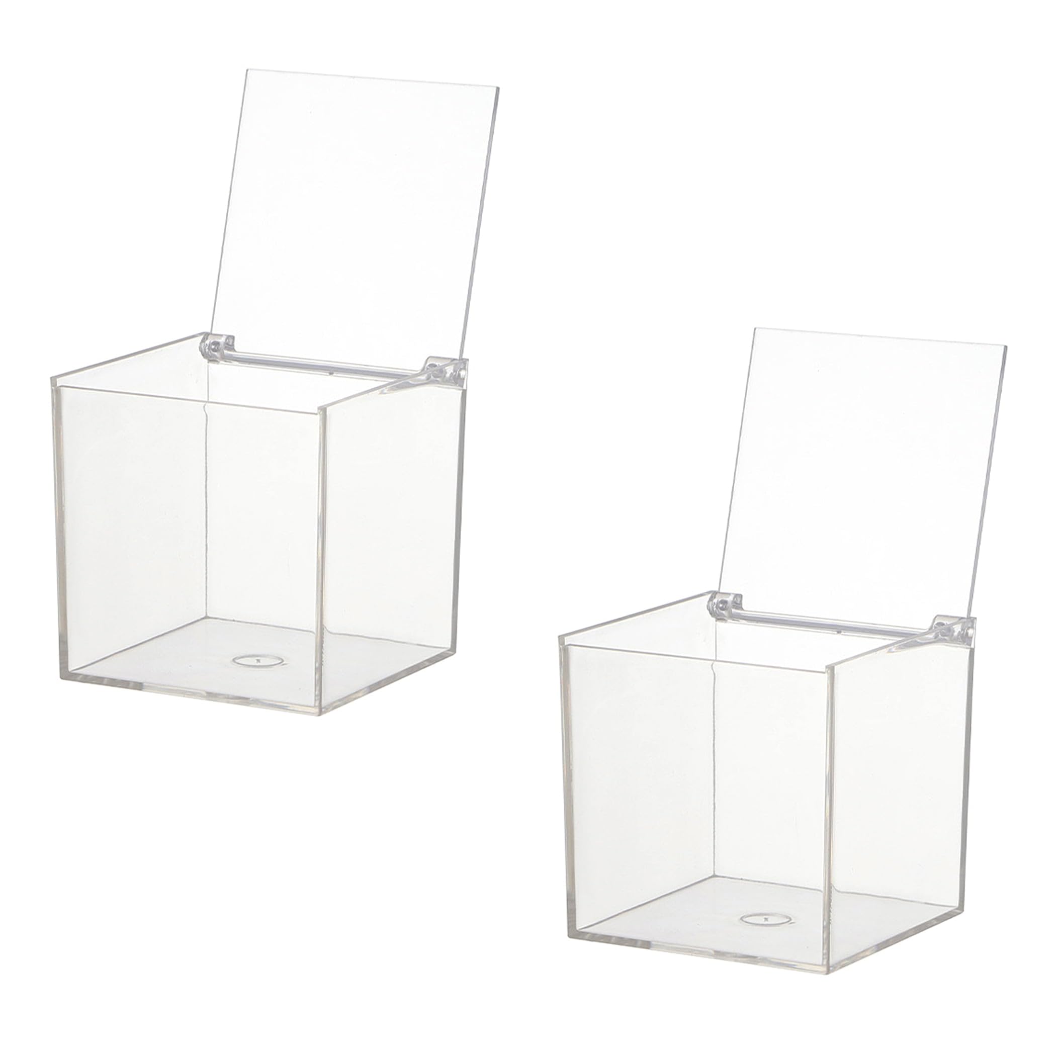 

HAMILO Акриловая коробка с прозрачной крышкой, набор из 2 штук, кейс, (8 см)