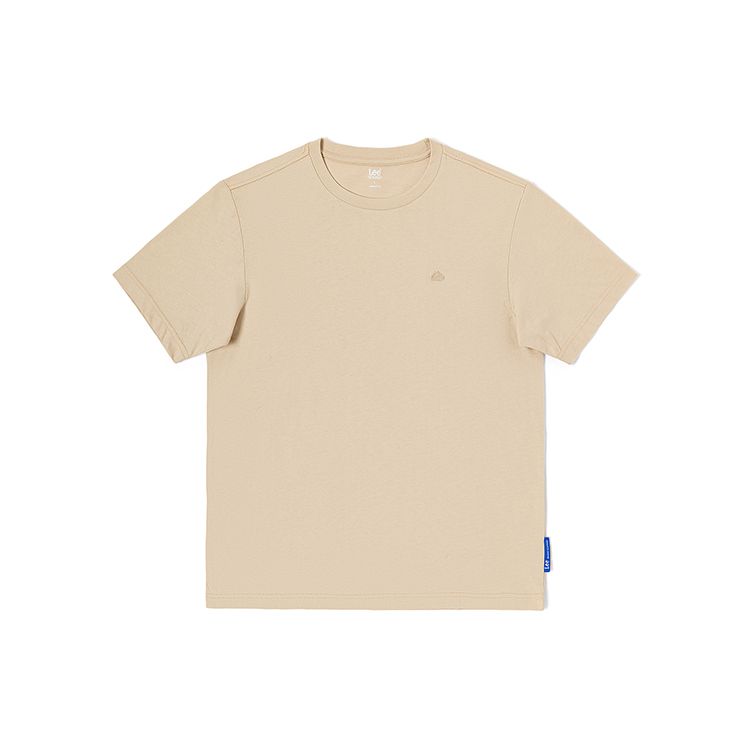 SS23 Solid Color Round Neck Short Sleeve T-Shirt Men tops Beige LMT0045413RX00F97W000