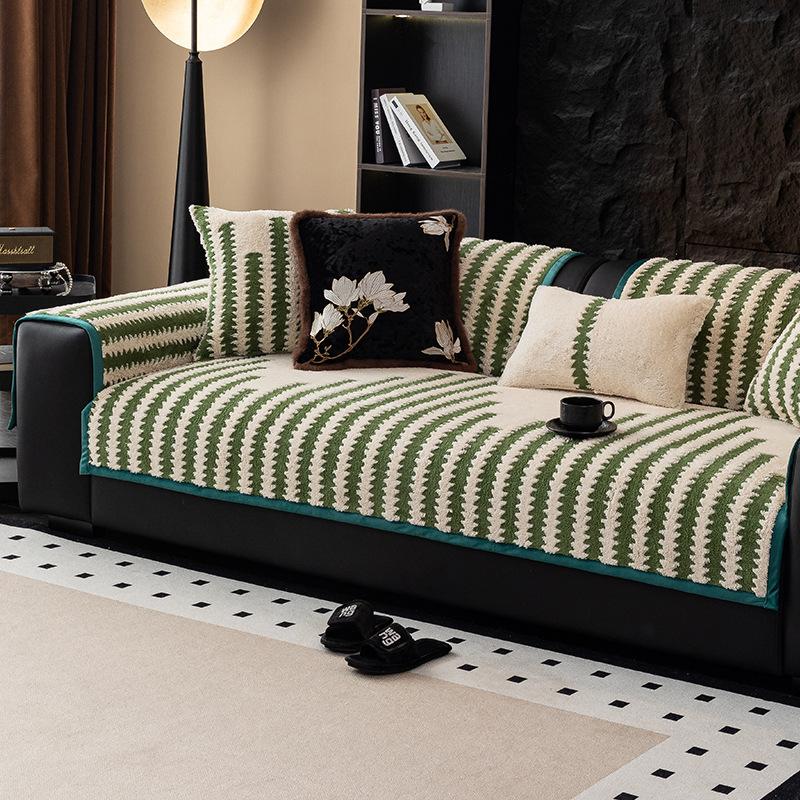Plush New Year Sofa Cushion Wedding Autumn And Winter Cover New Red High-End Thickened Inline Sofa Cushion