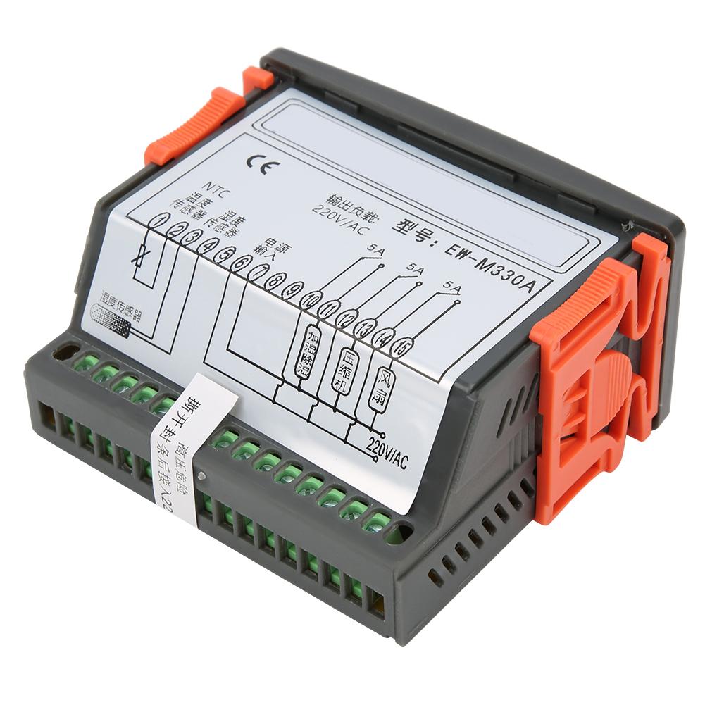 EWM330A AC220V Dual LED Temperature Humidity Controller Digital Thermostat