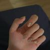 Soft & Dreamy: Iridescent Nude Pink Glass Manicure Patches - Versatile, Exquisite, Gentle, Whitening Wear.