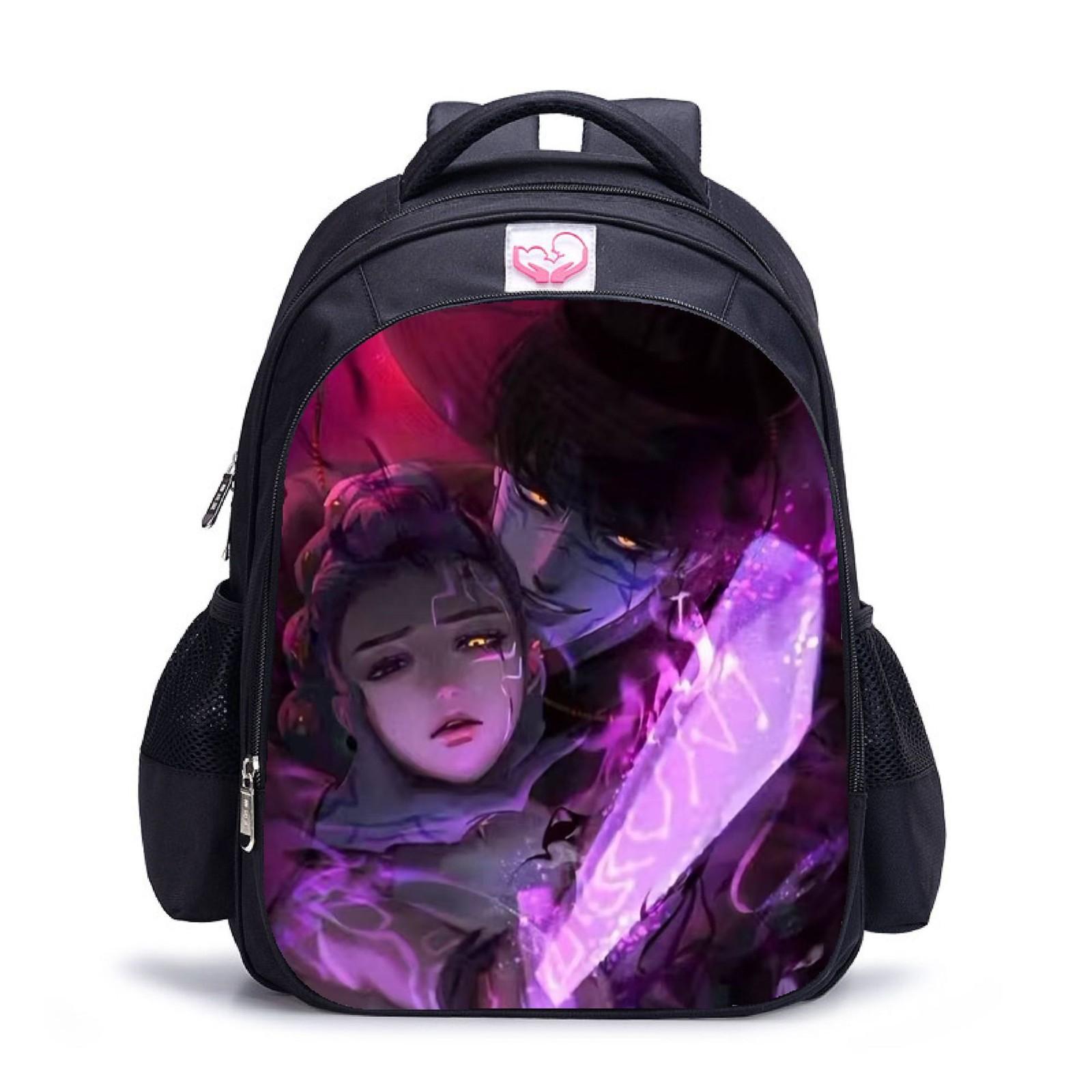 

Повседневная сумка через плечо с рисунком из мультфильма для учеников младших классов средней школы, рюкзаки большой вместимости One Size