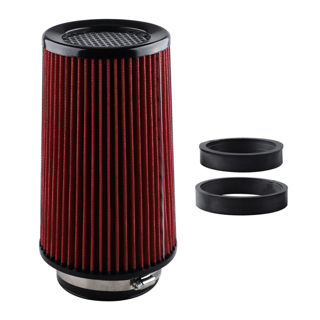 For Universal Car Truck All Years 76/89/101mm High Flow Cold Air Intake Mushroom Head Filter Black High Performance Auto Parts