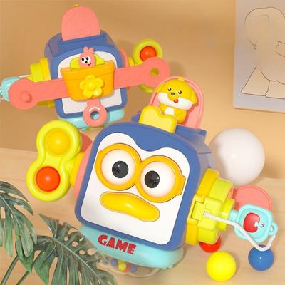 Baby Busy Board Cube Montessori Sensorisch Speelgoed voor Peuters Educatieve Leeractiviteiten Reis Speelgoed Lock Box Fijne Motoriek