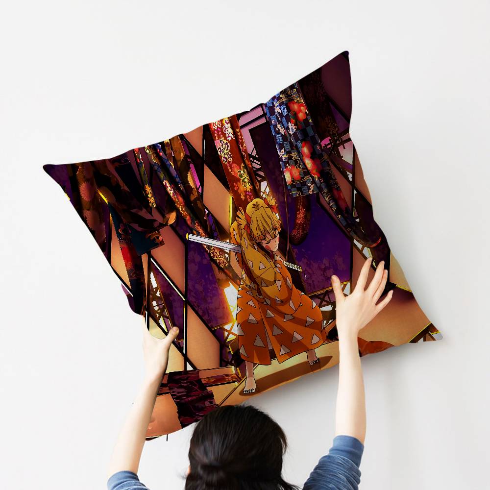 Anime Agatsuma Zenitsu pillow cover sofa cushion cover home room decoration children gift