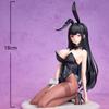 18CM Anime Bunny Girl Hina Figure Feina Black Silk Action Figure PVC Model Adult Series Peripheral Collection Doll Display Gifts