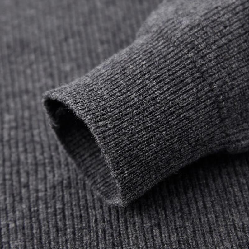 Shanshan Men's Thick Pure Wool Zipper Stand Collar Cardigan