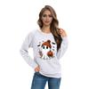 Women's Casual  Raglan O-neck Long Sleeve Halloween Print Top