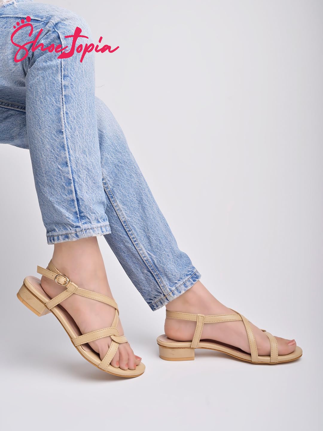 Shoetopia Women S Snd-179 Heeled Sandal-5 Kids Uk (Snd-179-Beige)-Eu38 5 UK